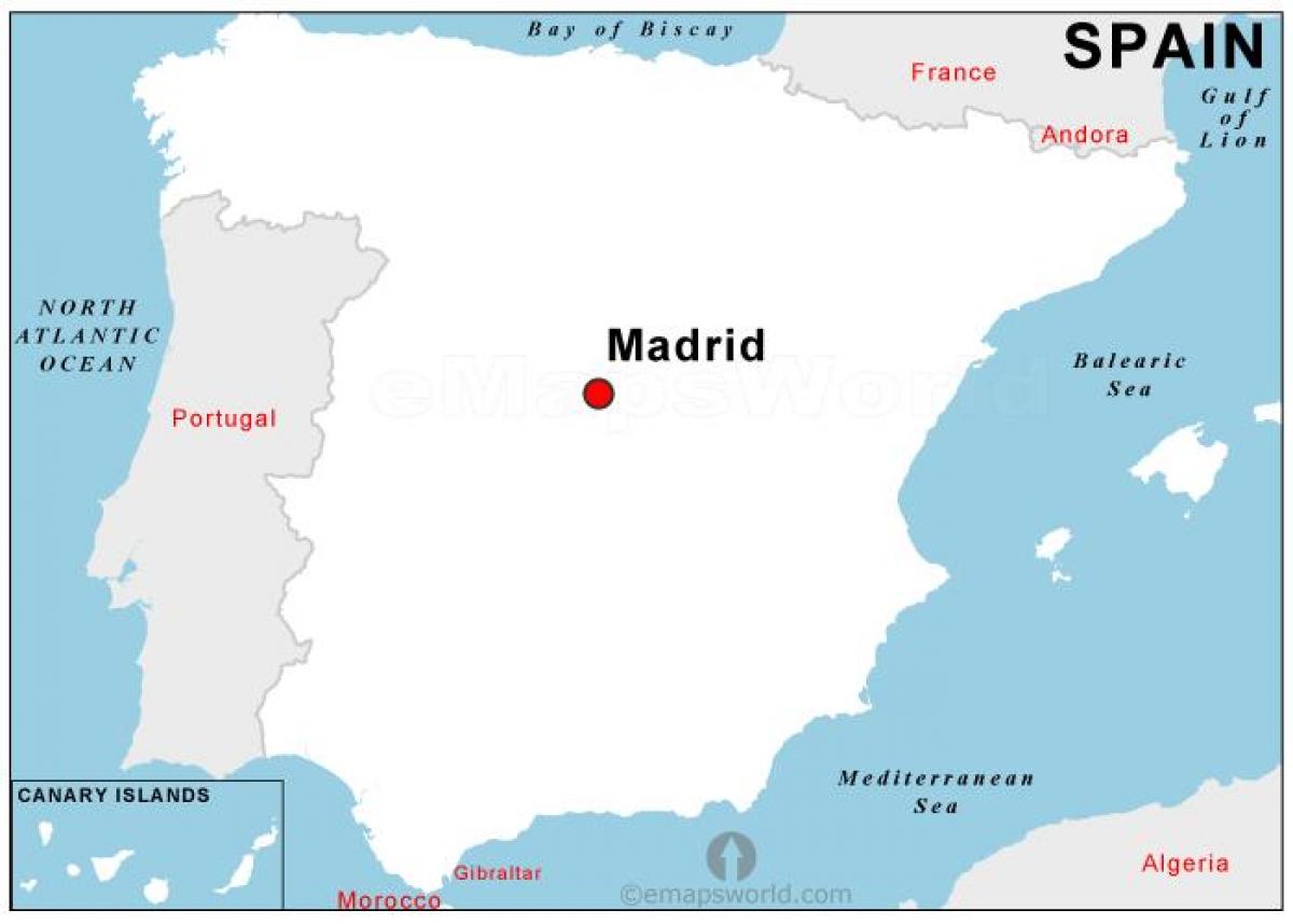 mappa di capitale di Spagna