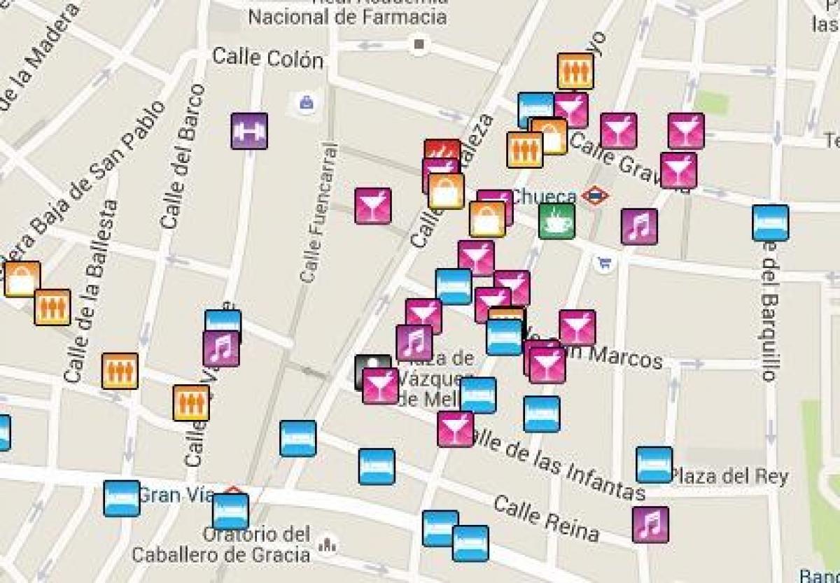 il quartiere gay di Madrid la mappa