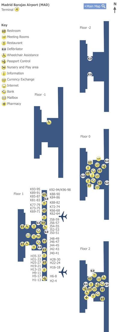 barajas terminal 4 mappa