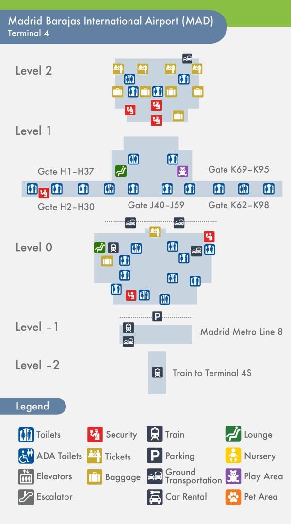 Madrid terminal 4 mappa