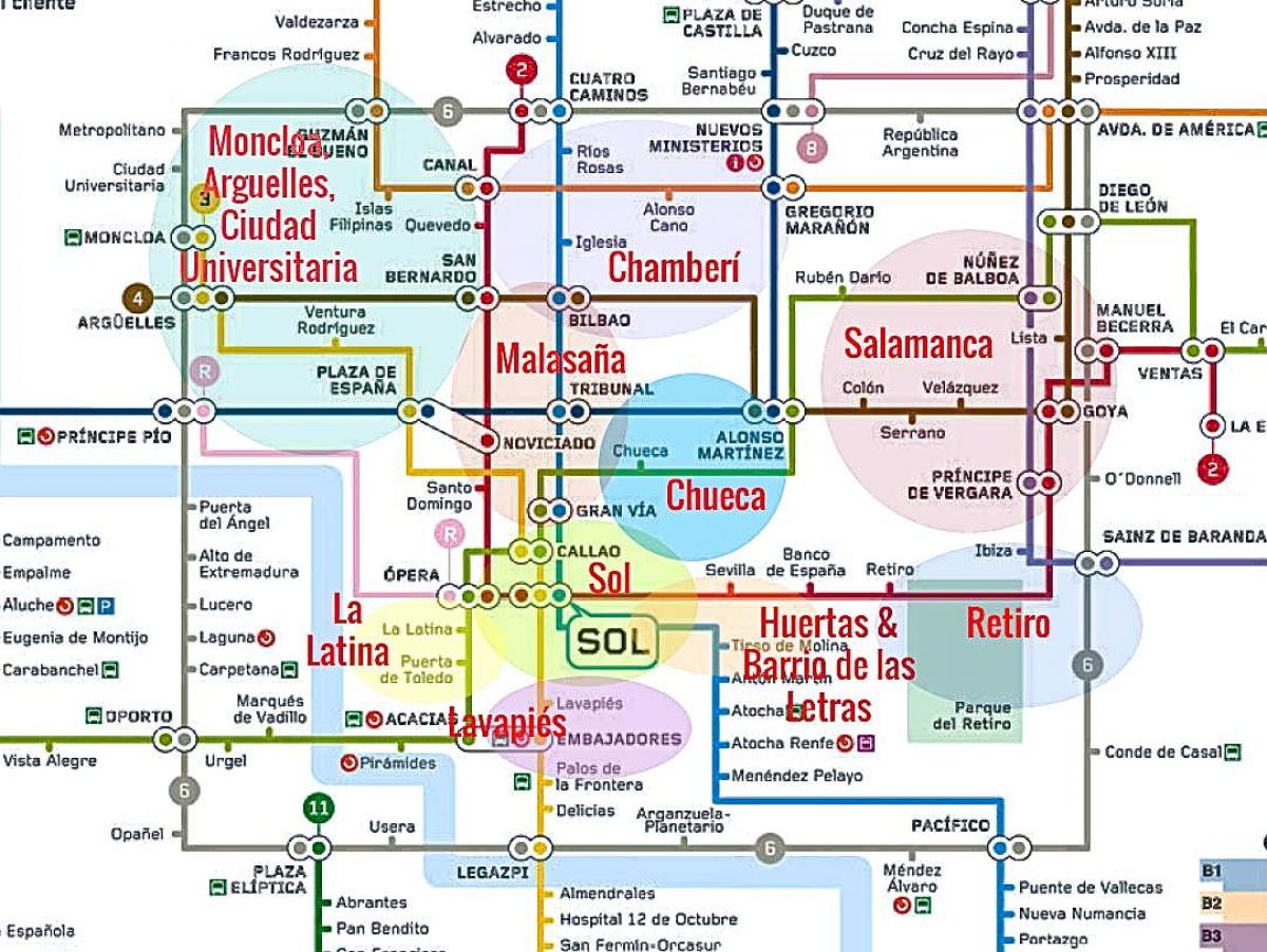 mappa di la latina di Madrid