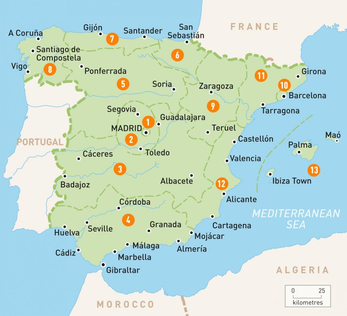 mappa di Madrid