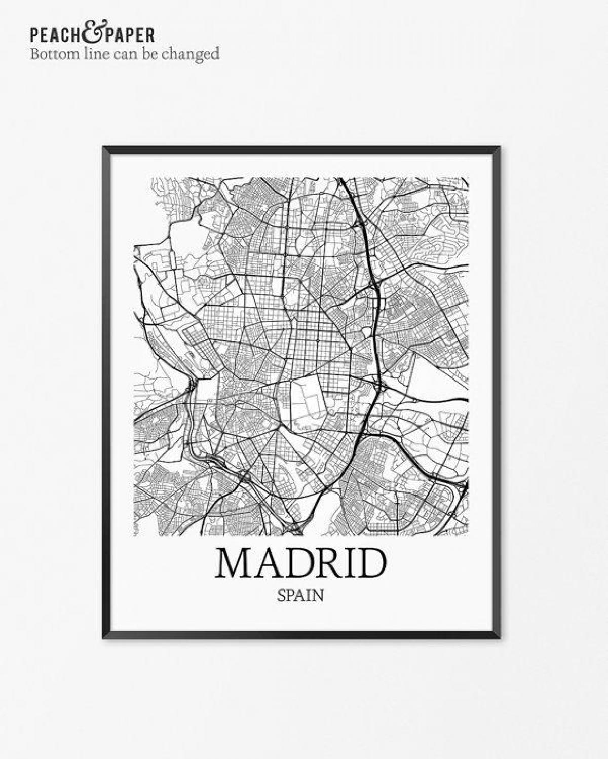 mappa di Madrid mappa poster