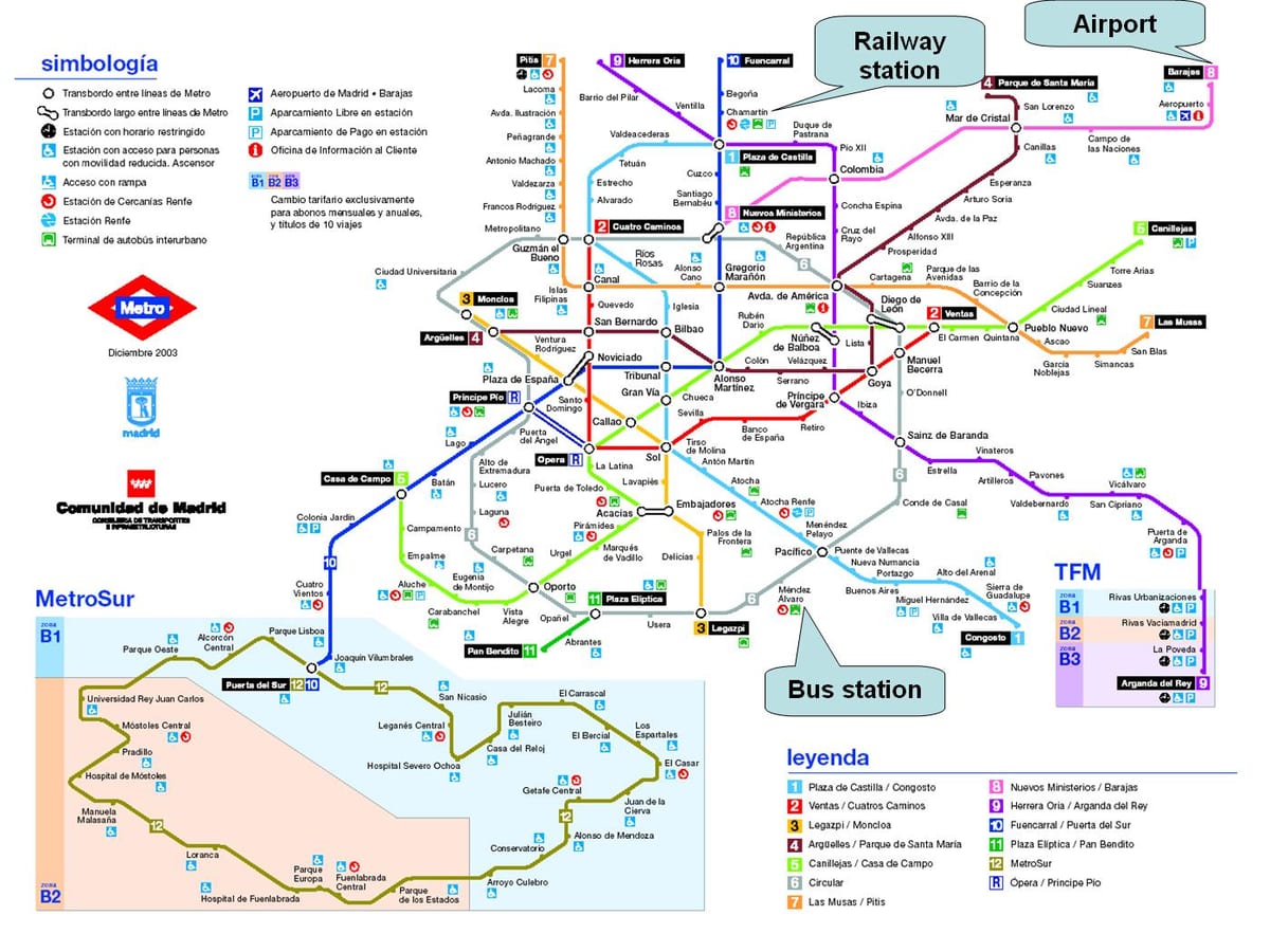 Madrid stazione mappa