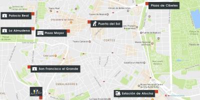 Mappa di Madrid atocha
