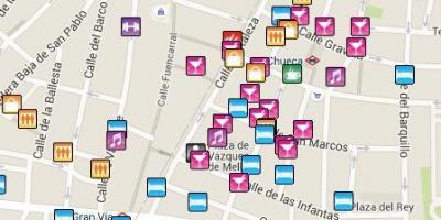 Il quartiere Gay di Madrid la mappa