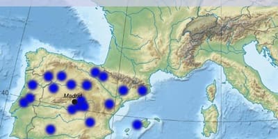 Mappa dell'aeroporto di Madrid, destinazioni