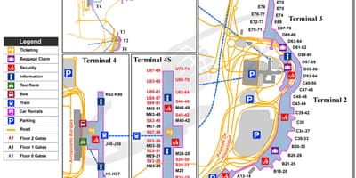 L'aeroporto di Barajas mappa