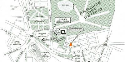 Mappa stazione di atocha di Madrid