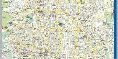 Mappa stradale di centro di Madrid
