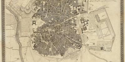 Mappa di Madrid e la città vecchia