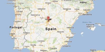 Madrid Spagna mappa del mondo