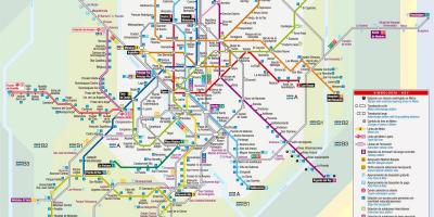 Mappa di Madrid tram