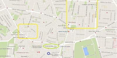 Mappa di malasaña di Madrid