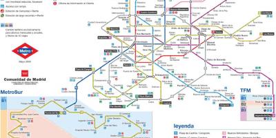 Metropolitana di Madrid stazione mappa